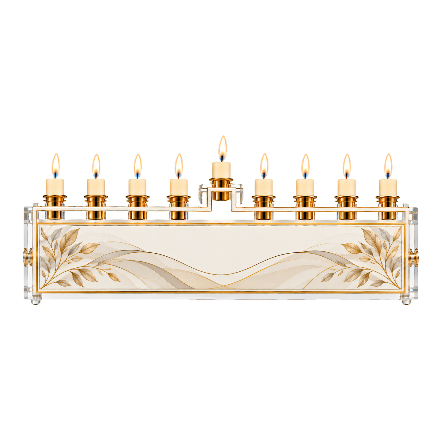 Ornamental Rectangular Hanukkiah - 3