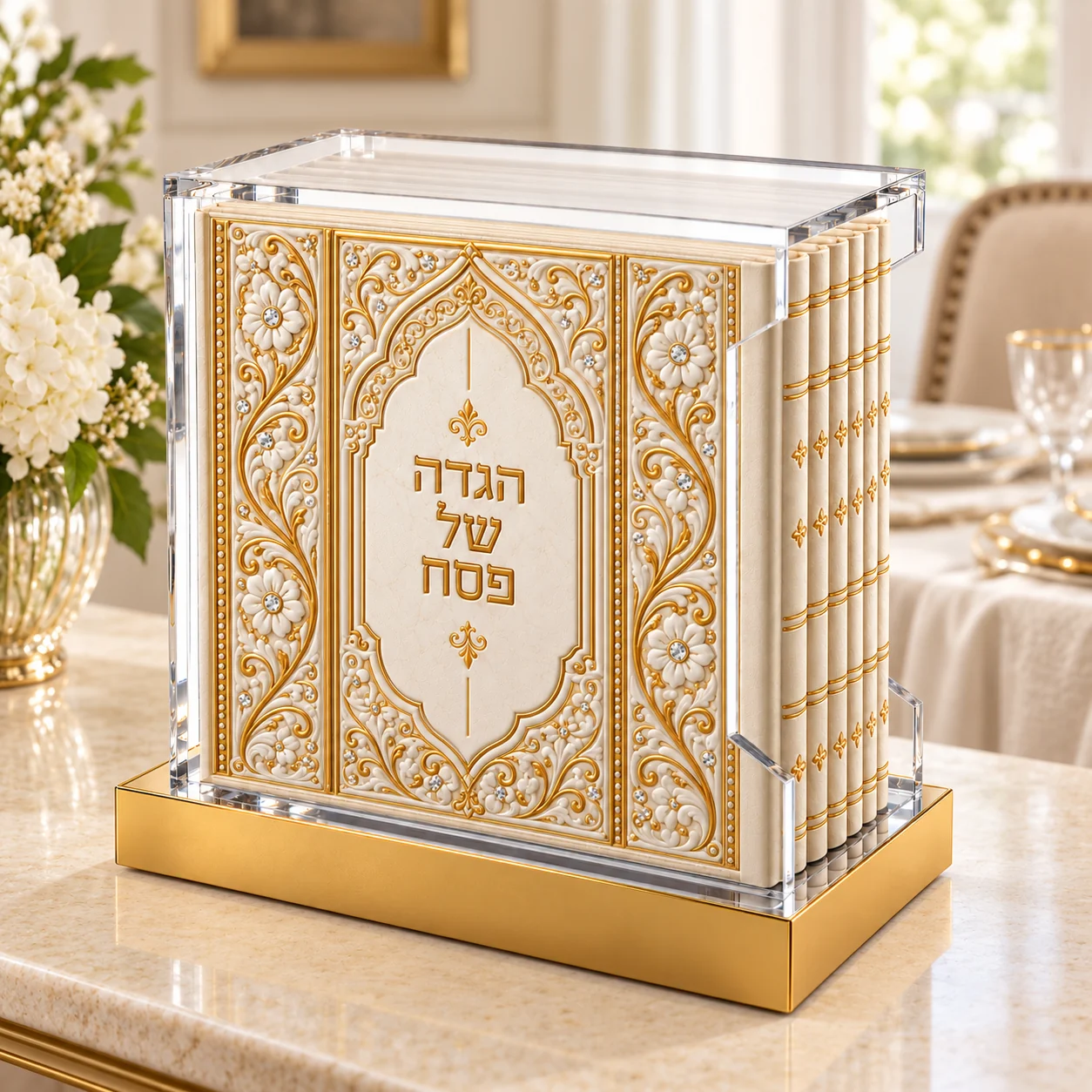 סט הגדות עם מעמד