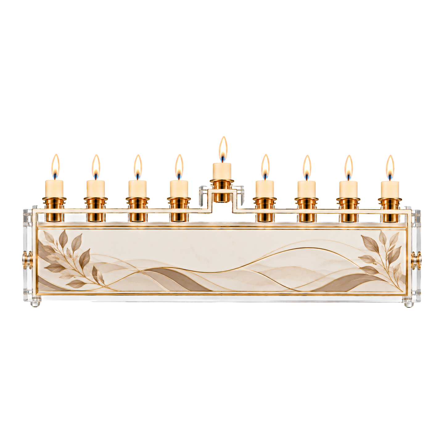 Ornamental Rectangular Hanukkiah - 5