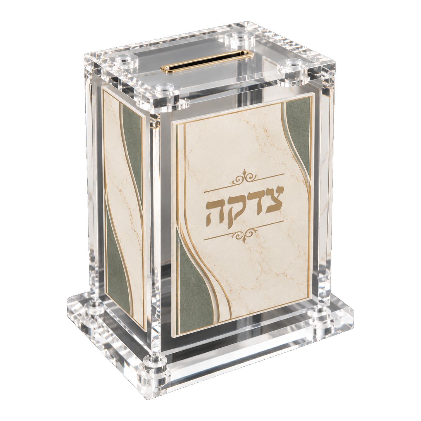 קופת צדקה שקופה ומעוטרת - 3