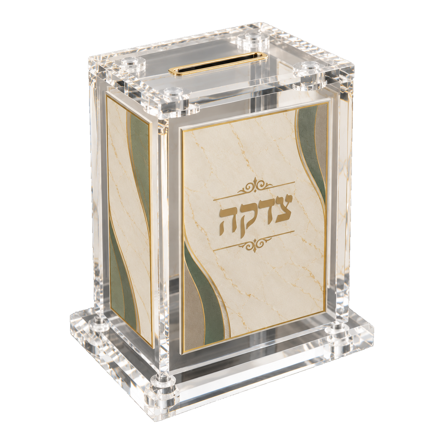 קופת צדקה שקופה ומעוטרת - 2