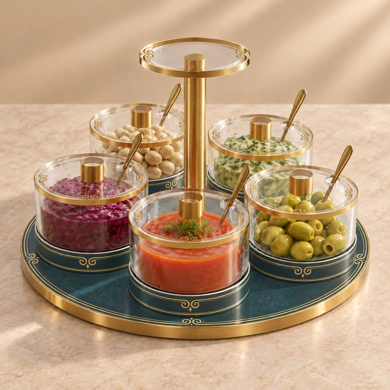 סט הגשה לסלטים ולמטבלים - 3