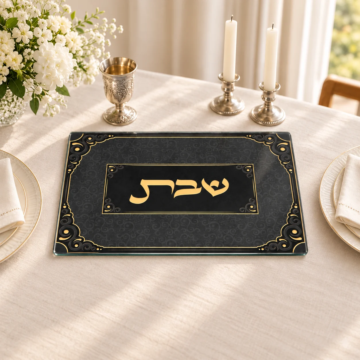 קרקוביה - מגש זכוכית לחלות שבת