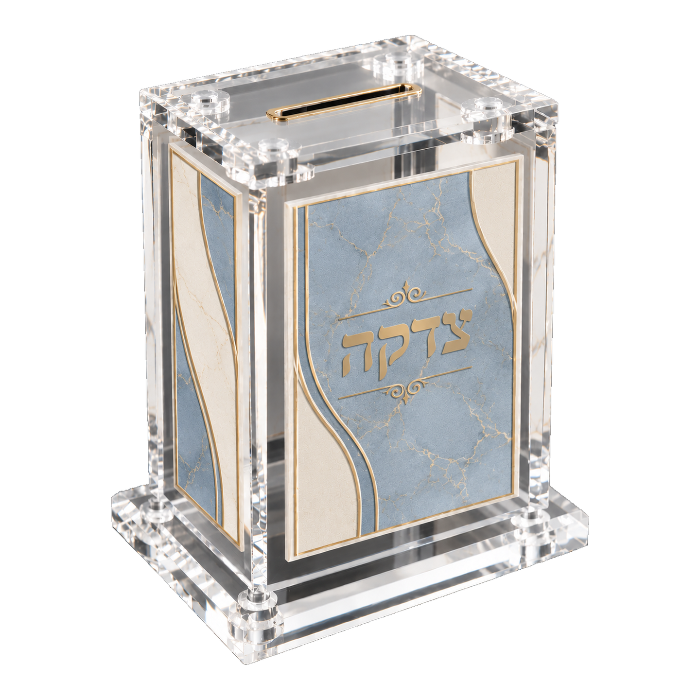 קופת צדקה שקופה ומעוטרת - 4