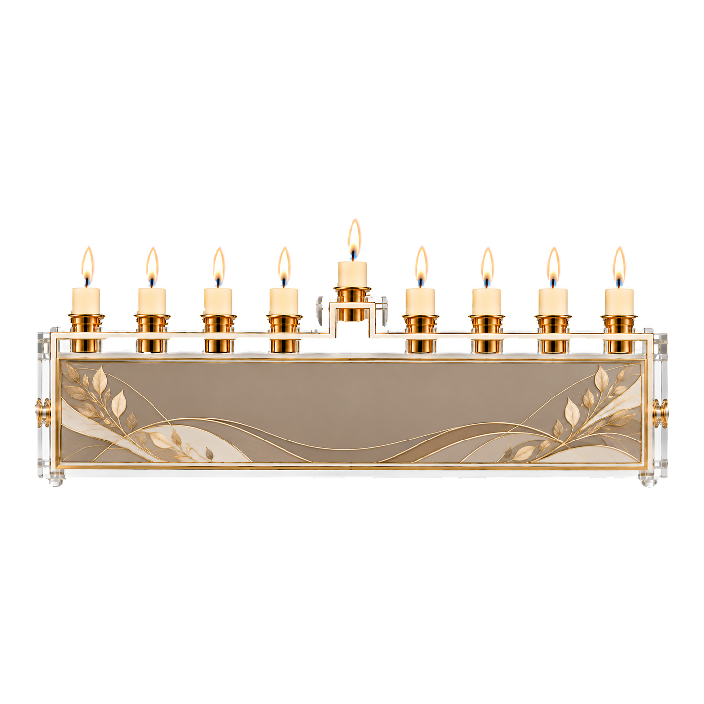 Ornamental Rectangular Hanukkiah - 4