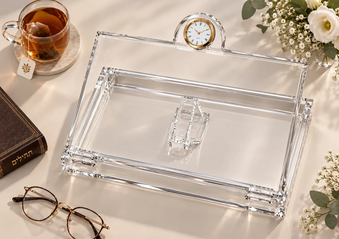 Book stand with clock — Table & home collection